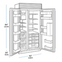 Refrigerador Lado a Lado Panelable con Dispensador 42", Sub-Zero 