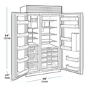 Refrigerador Side-by-Side con Dispensador 48", Sub-Zero 