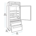 Refrigerador/Congelador PRO Bisagra Izquierda 36", Sub-Zero 