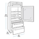 Refrigerador Puerta de Vidrio de Gran Altitud, Sub-Zero 