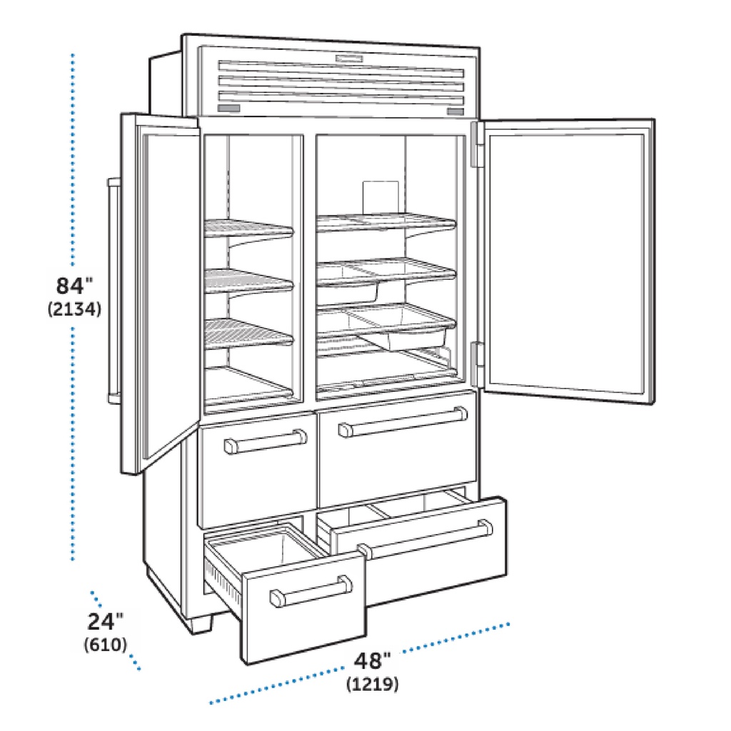 Refrigerador/Congelador PRO 48", Sub-Zero  