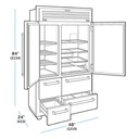 Refrigerador con Puerta de Vidrio de Gran Altitud 48", Sub-Zero  