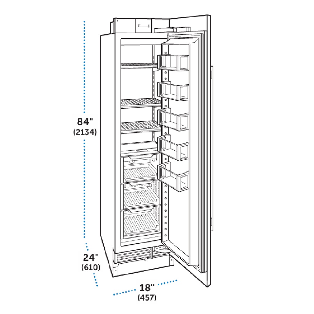 Congelador de Columna 18", Sub-Zero 