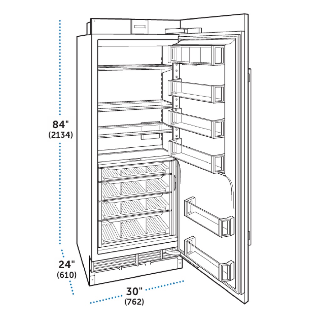 Refrigerador con Dispensador Interno 30", Sub-Zero 
