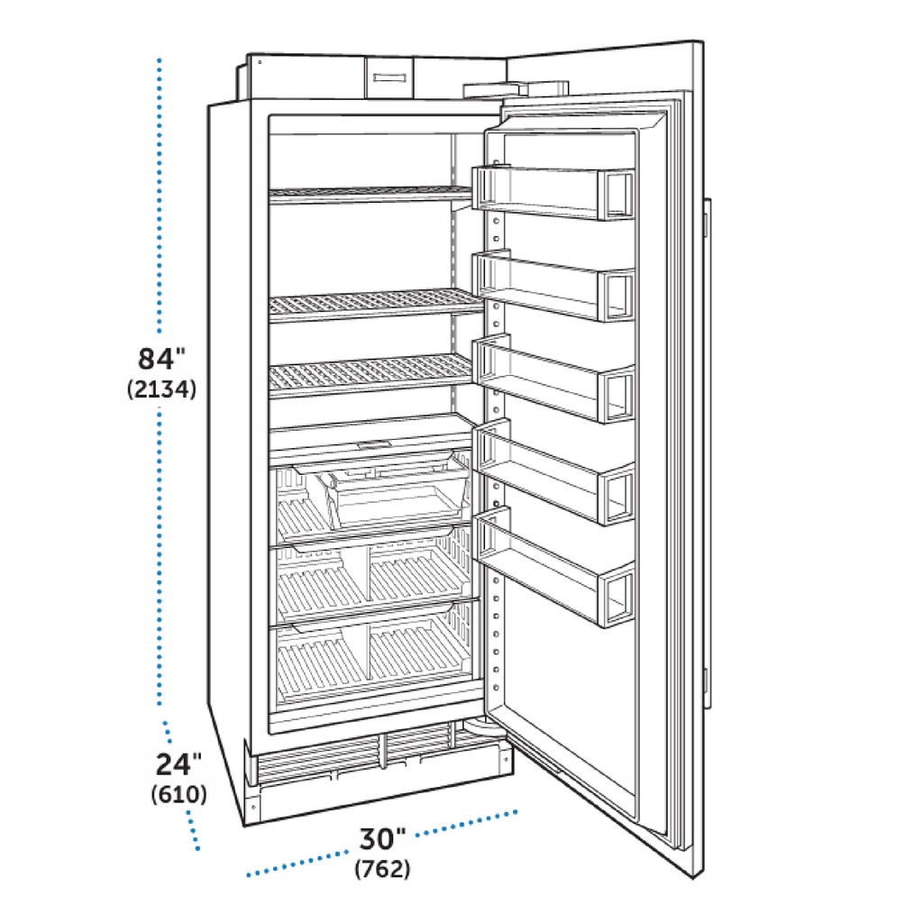 Congelador de Columna 30", Sub-Zero 