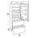 Refrigerador Alto Bisagra Derecha 30", Sub-Zero 