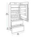 Refrigerador Alto Bisagra Izquierda 36",Sub-Zero 