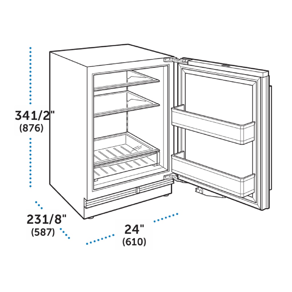 Todo refrigerador 24", Sub-Zero 