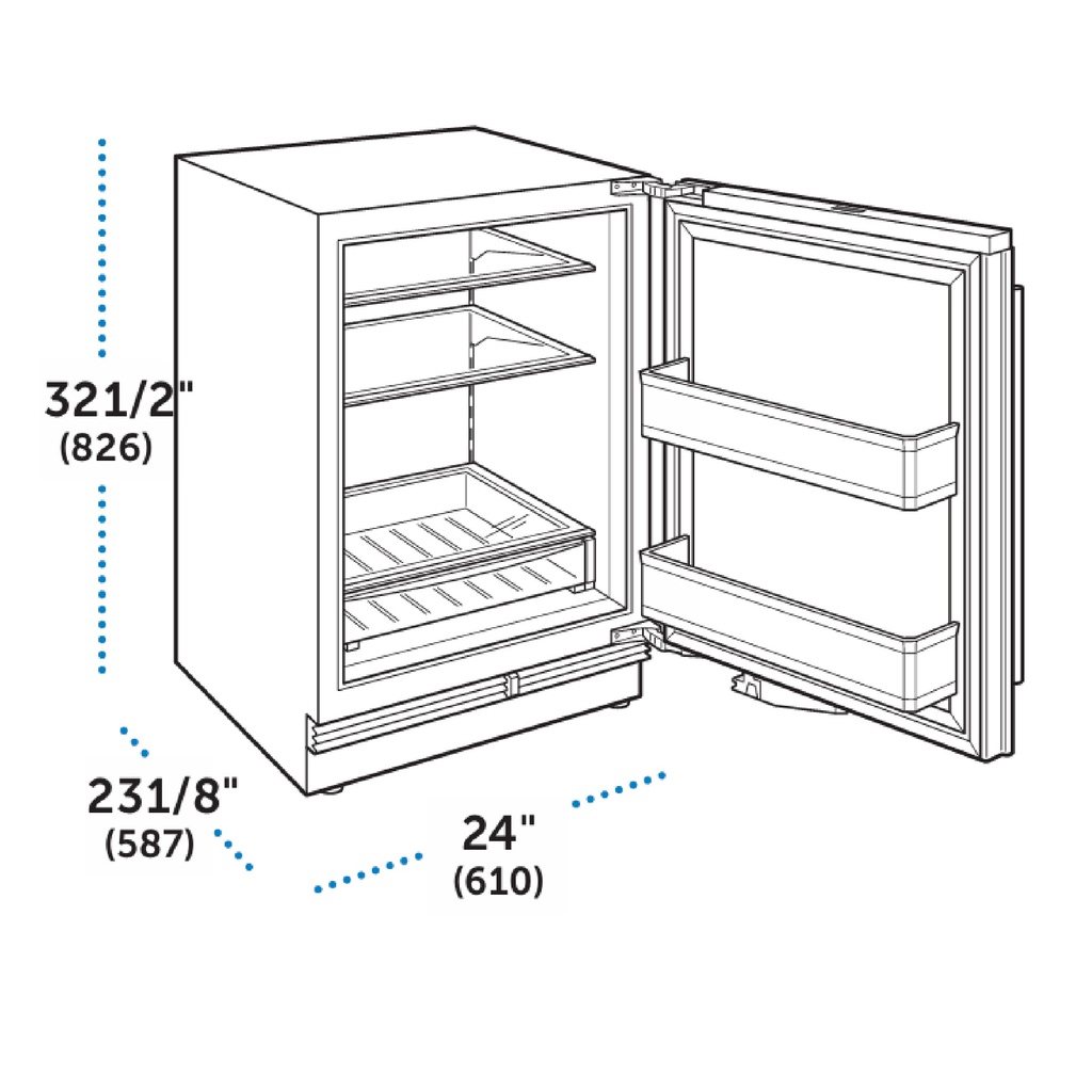 Todo Refrigerador Altura ADA 24",Sub-Zero 