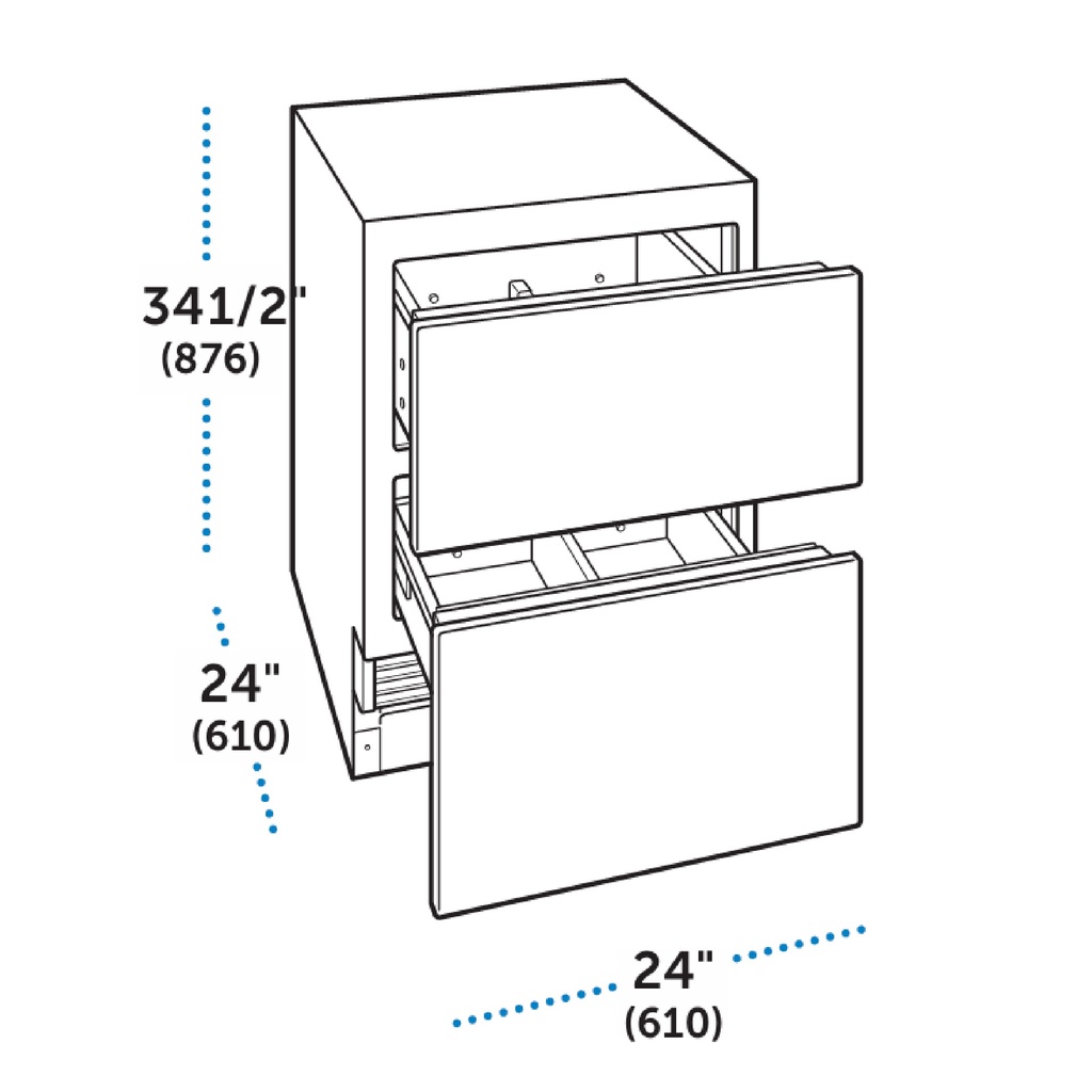 Refrigeración de Cajón para Exteriores 24", Sub-Zero 