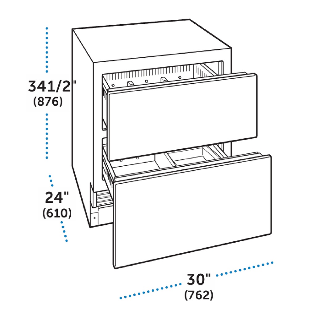 Cajones de congelador 30", Sub-Zero 