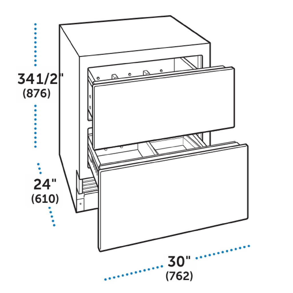 Cajones de Refrigerador/Congelador  30", Sub-Zero 