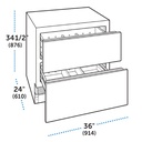 Cajones Refrigerador/Congelador 36", Sub-Zero 