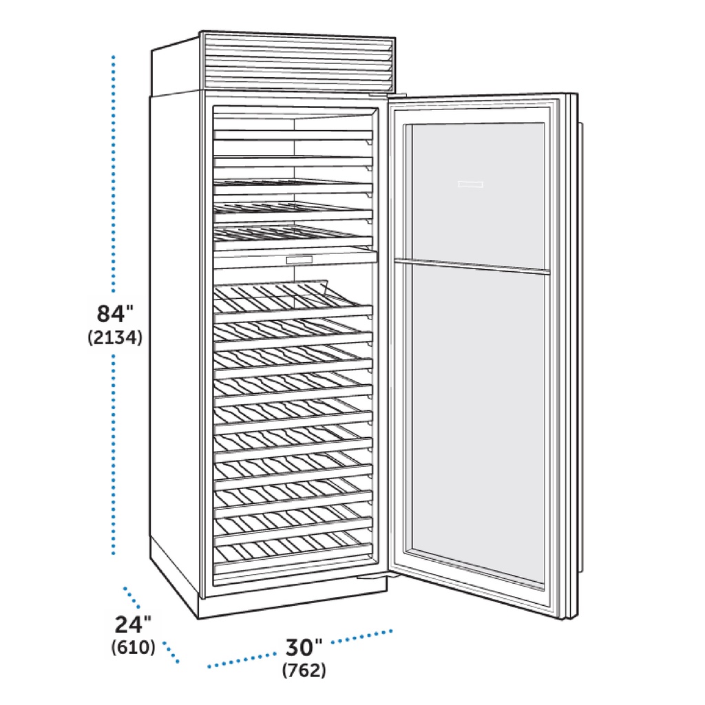 Conservador de Vinos Jaladera Pro de 30", Sub-Zero 