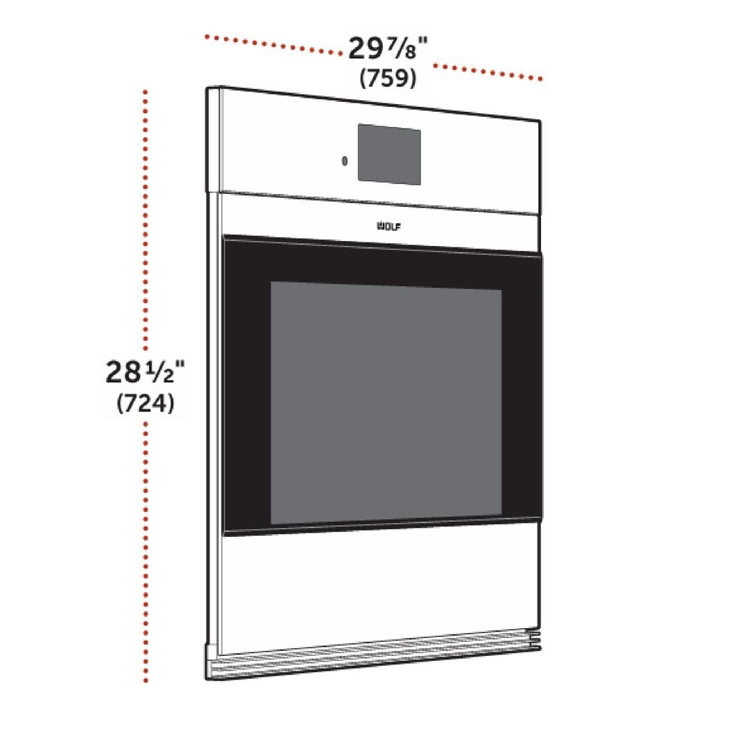 Horno Individual, Contemporáneo Serie M 30”, Wolf 
