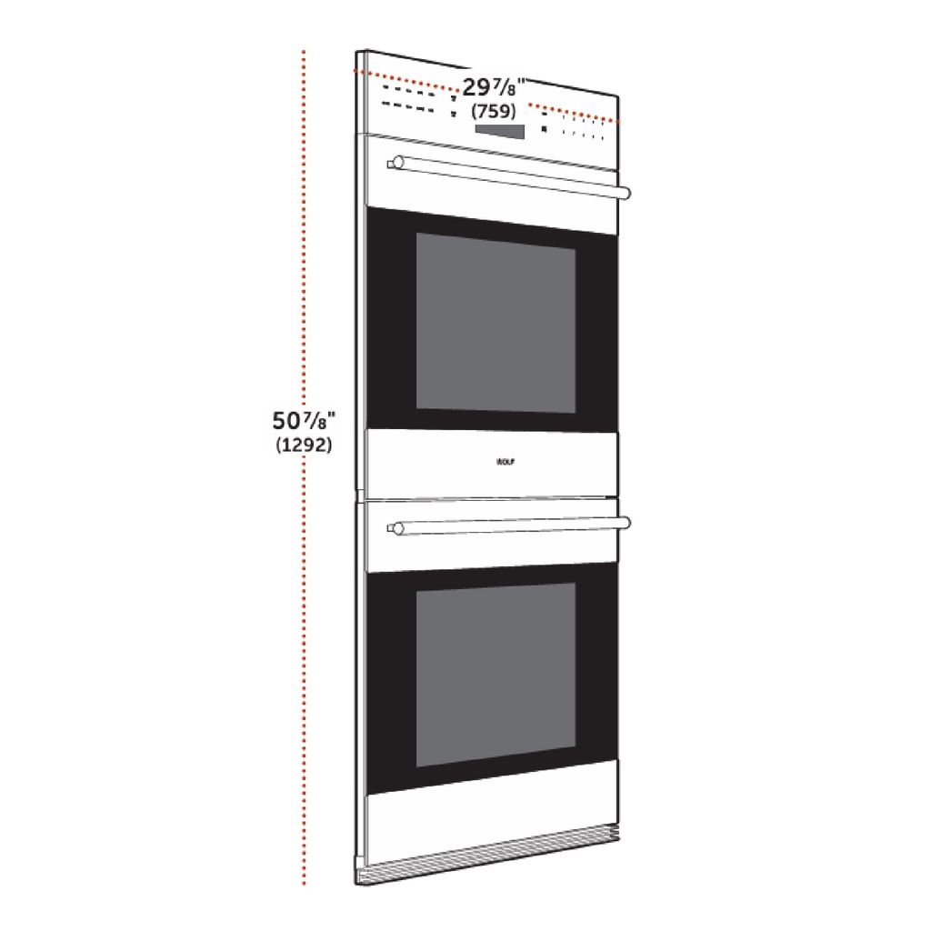 Horno Doble Transicional Serie E 30", Wolf 