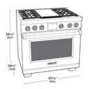 Estufa Dual de 36", Wolf 