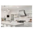 Campana de Pared ORISTANO 36", Elica  Acabado Acero inoxidable, 36" x 24" x 31 5/8",  Requiere Inserto