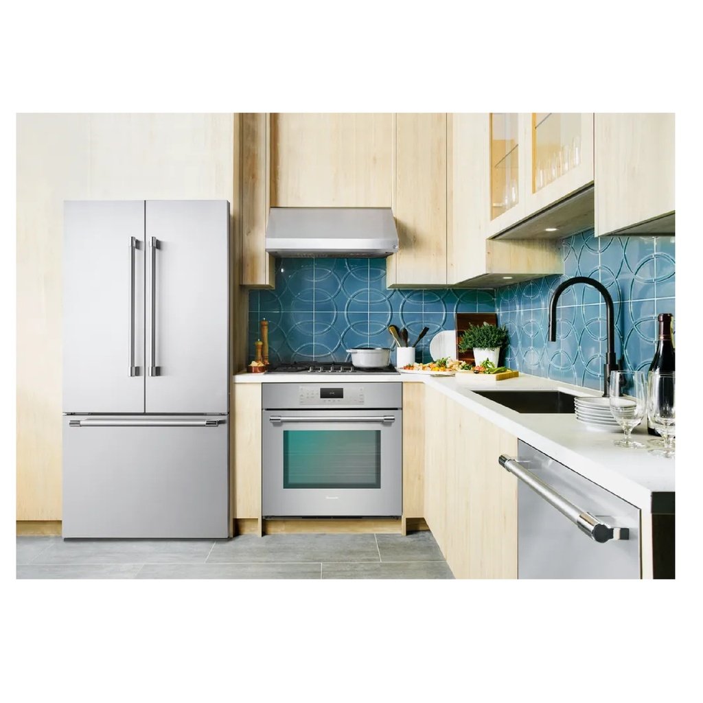 Horno de Pared Masterpiece® 30", Thermador Color Gris Claro, Capacidad 4.6 Cu Ft, 11 Modos de Cocción, 10 Niveles de poder, 1 Estante telescópico, 240/208 V