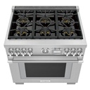 Estufa Profesional de combustible Dual 36", Thermador