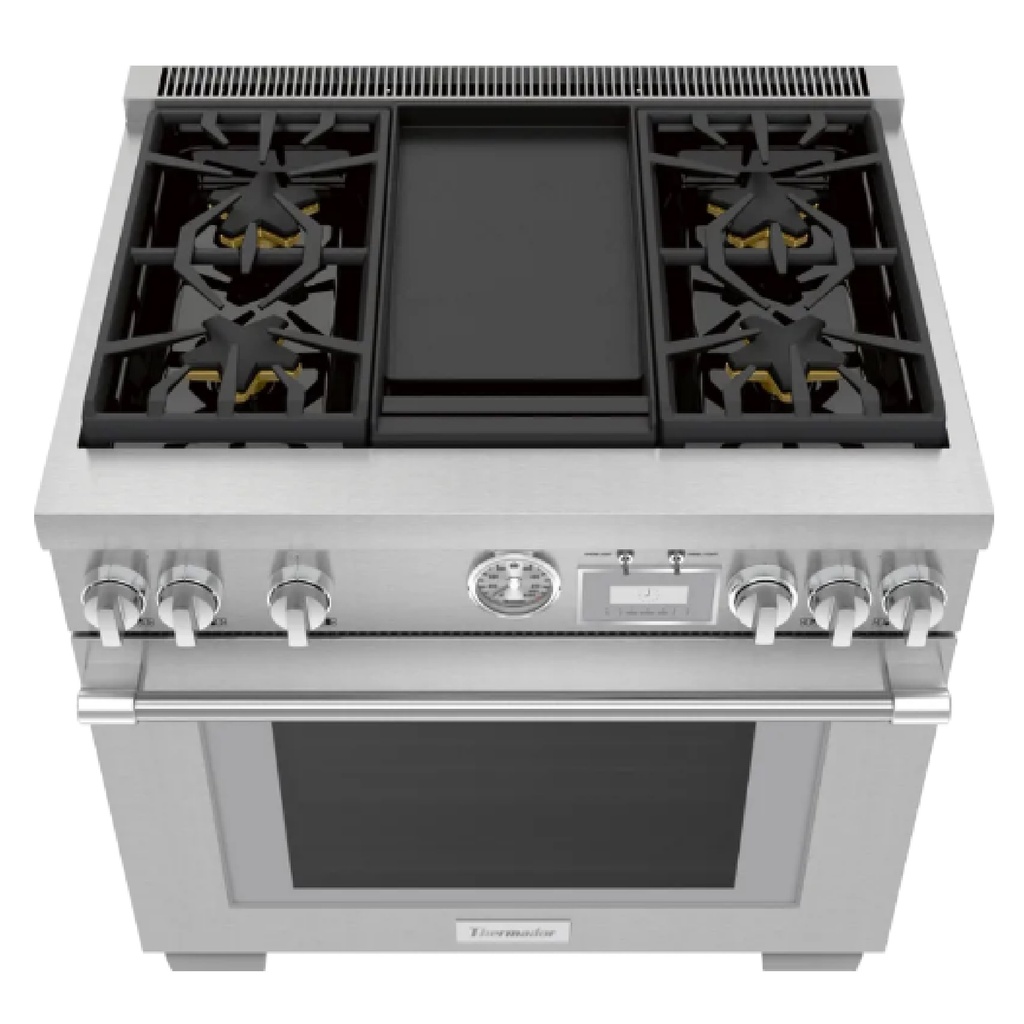 Estufa Profesional de combustible Dual 36", Thermador  