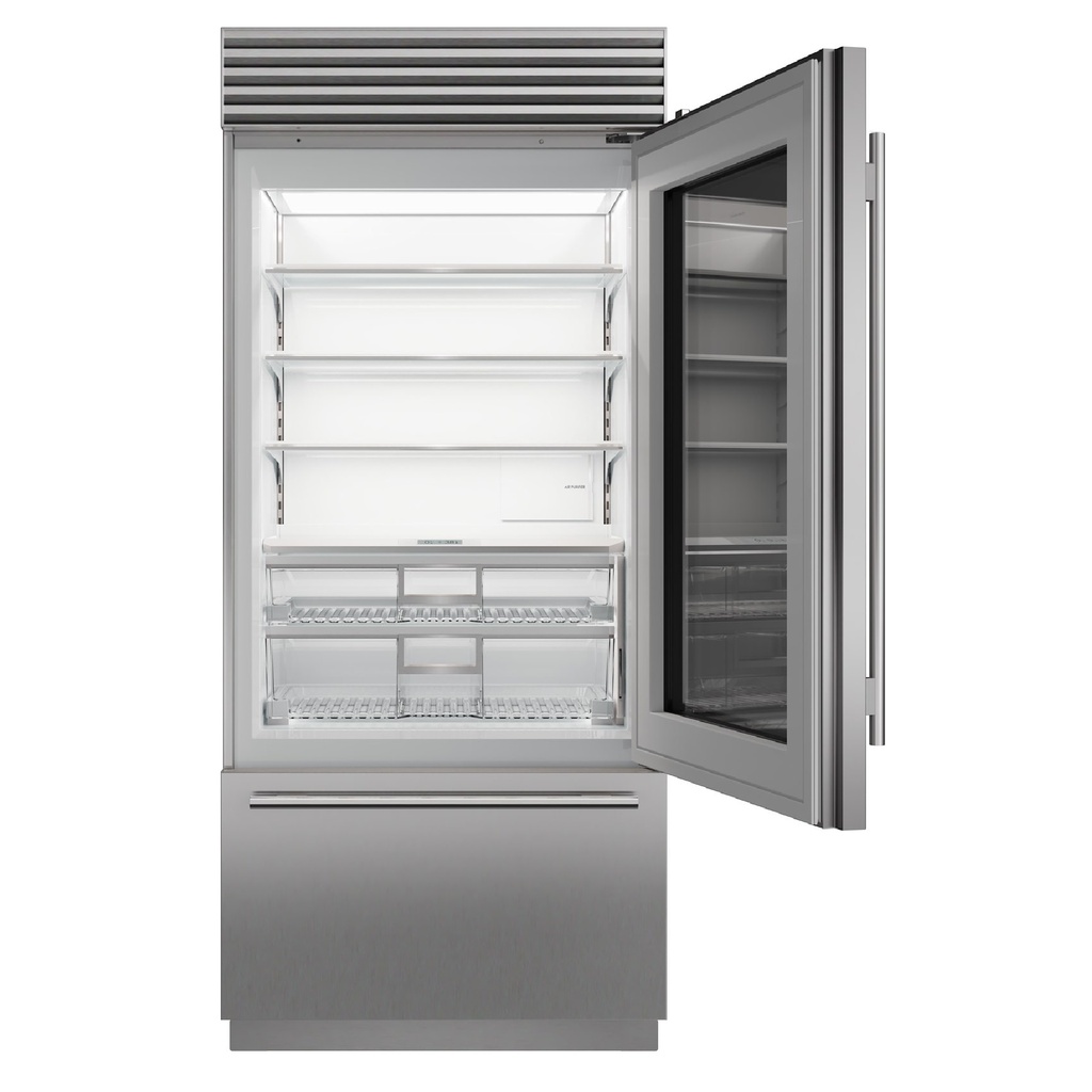 Refrigerador/Congelador con Puerta de Vidrio de Alta Altitud 36", Sub-Zero 