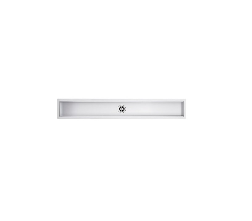 CANAL DE 180 CM ACERO INOXIDABLE AISI 304 CUBETA CON DESAGUE DE 2" (UNICA PIEZA)
