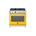 Estufa Professional Series 36", Amarillo, Bertazzoni 