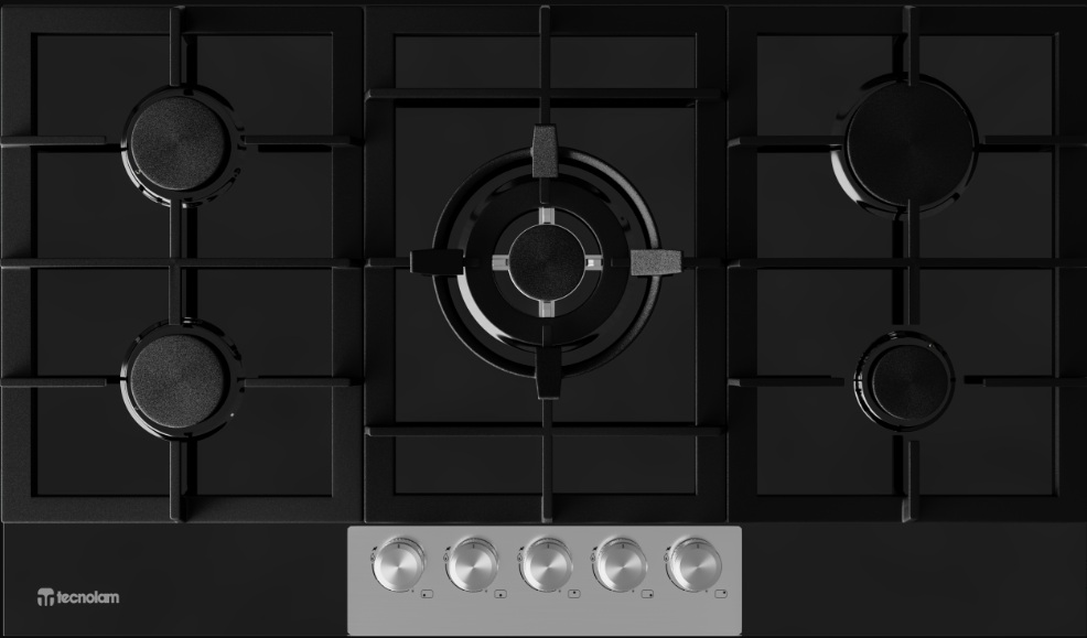 Parrilla 90 cm, VETRO915.NE, Tecnolam  