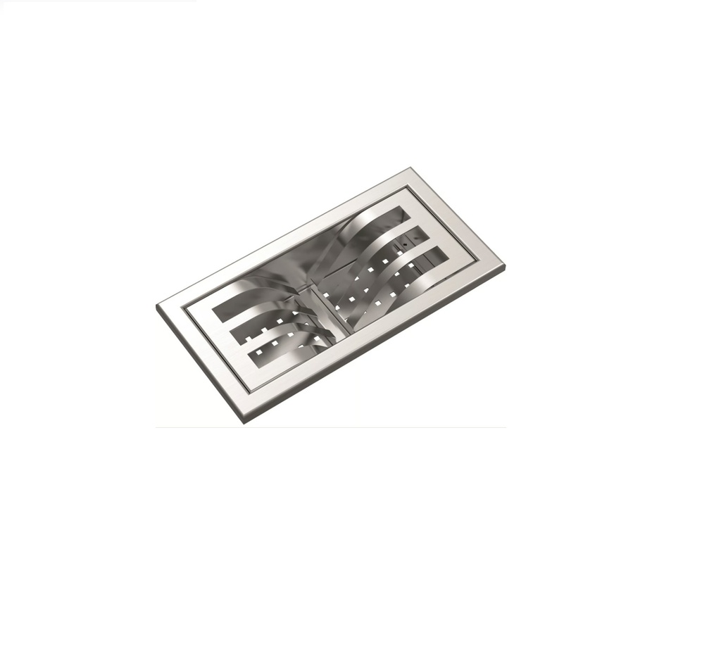 ESCURRIDOR DE PLATOS, Acero inoxidable AISI 304 de gran espesor Preparado para 3 platos hondos o llanos Elemento de 1 módulo (UNICA PIEZA). 272 x 138 mm