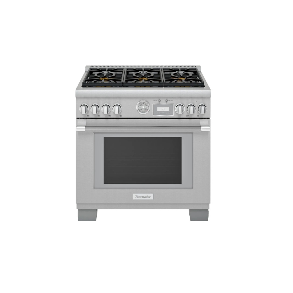Estufa Profesional de combustible Dual 36", Thermador*