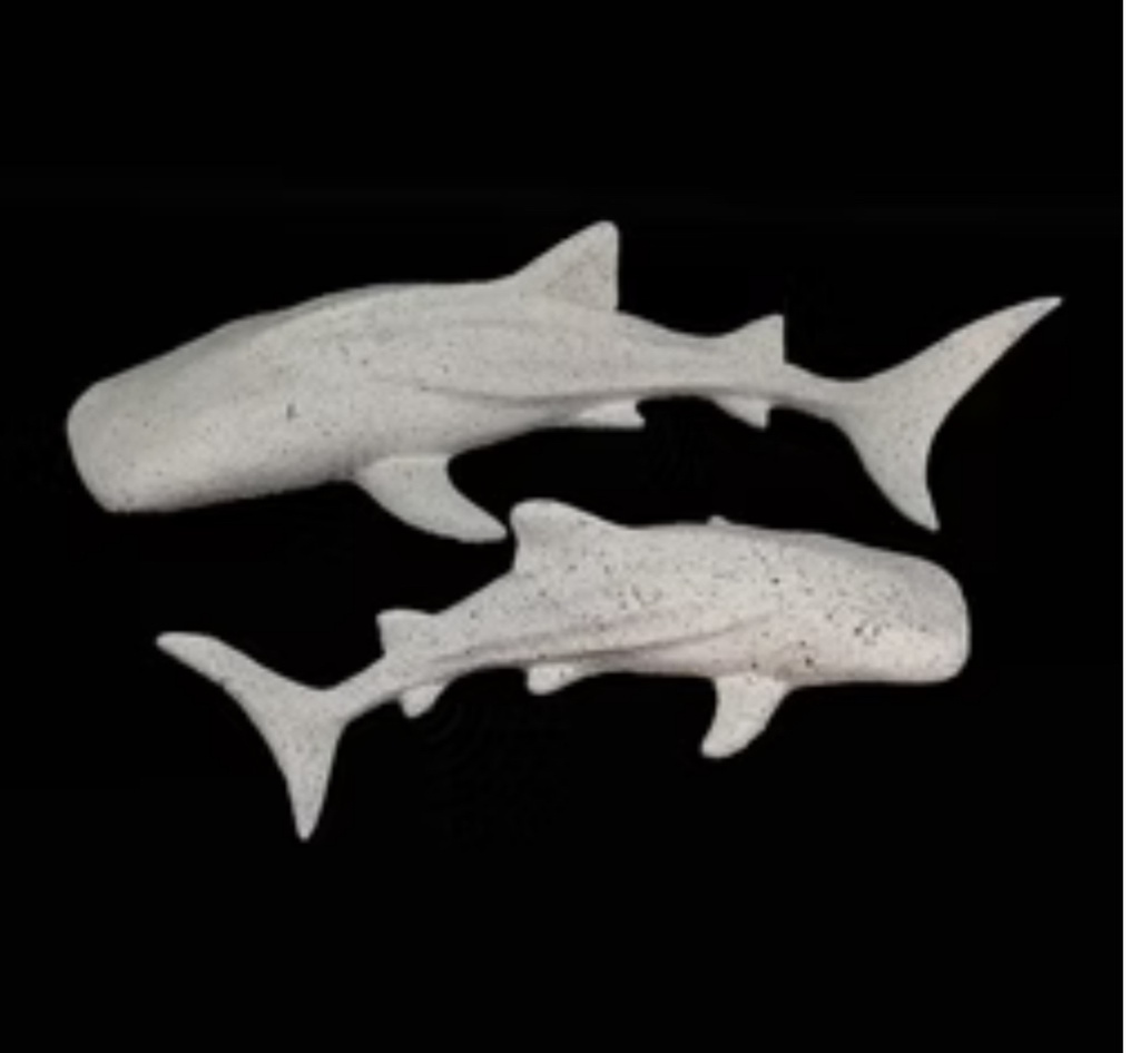 B JGO TIBURONES PARED 2PC GRANITO BCO. GR230-09 47X20 33X13 SOFI