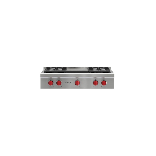 [SRT364G-LP] Parrilla de Quemadores Sellados de 36", Wolf 