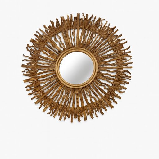 [D-3002N] Espejo GANGG artesanal, en raiz de TEKA 132 cm