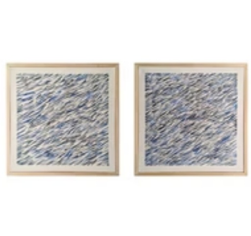 [I1415X] DIPTICO ANCHOAS 60X60CM 2 PZS MARCO PINO Sofi